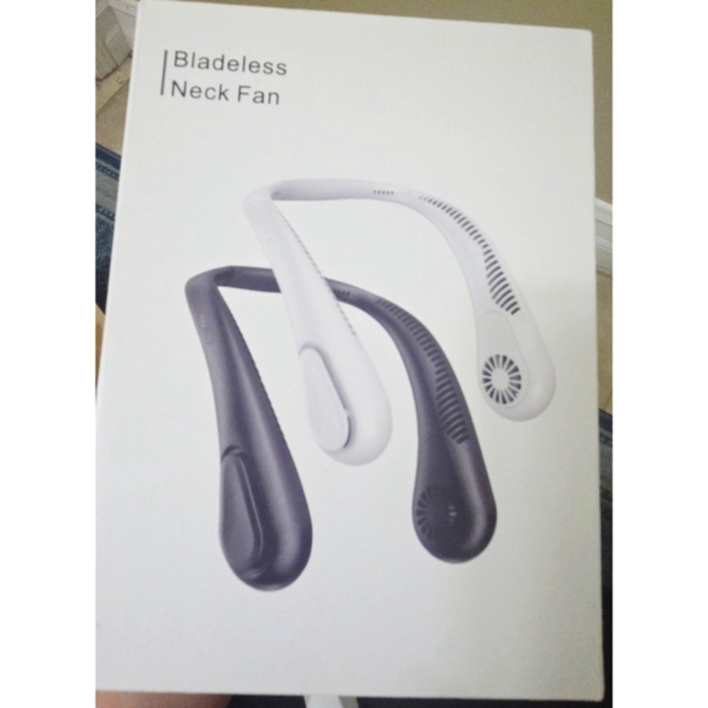 Bladeless Neck Fan, 5000mAh Rechargeable Battery Powered, 3 Speeds - Picture 7 of 8